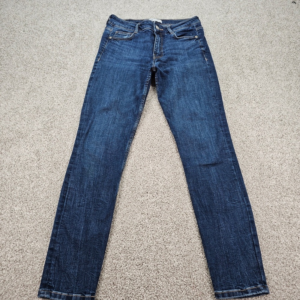 ZARA‎ Dark Wash Skinny Jeans Women Size 8 Made in Pakistan
